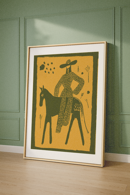 Yes Olive Mat Framed Print